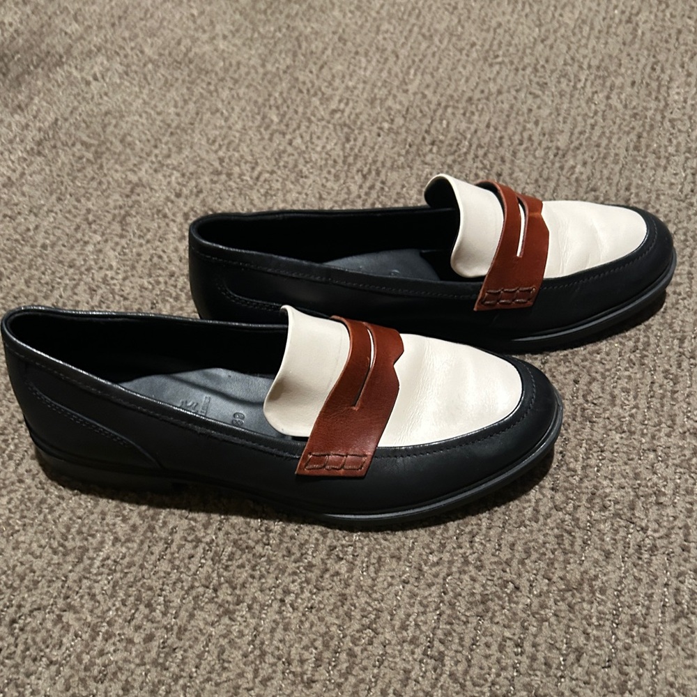 Classic Two-Tone Leather Loafers